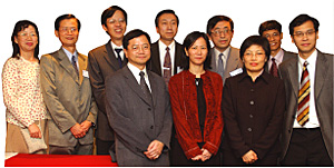 Mrs and Professor Chang Ching-bin, Chungtai Institute of Health Sciences and Technology, Taiwan; Dr Lai Kwok-chan, Office of Planning and Academic Implementation, HKIEd; Prof Lee Wing-on, Department of Educational Policy and Administration, HKIEd; Mr Mao Fang, Shanghai Municipal Education, Science, Culture & Health Commission; Ms Chan Pou-wan, Education Department, Education & Youth Affairs Bureau, Macau Special Administrative Region; Professor Yaosaka Osamu, Educational Administration Department, Kyushu University, Japan; Ms Man Lei Ka-lai, Division of Pre-School and Primary Education, Education & Youth Affairs Bureau, Macau Special Administrative Region; Dr Soomyung Jang, Educational Finance and Economy Research Team, Korean Educational Development Institute, South Korea and Mr Ip Kin-yuen, Department of Educational Policy and Administration, HKIEd.